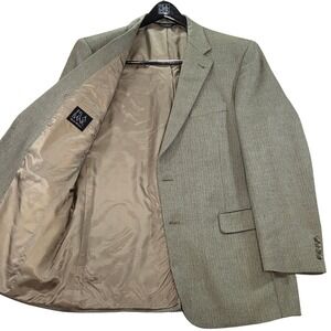 Jos A Bank Signature Collection Silk‎ Blend Herringbone Blazer 44L